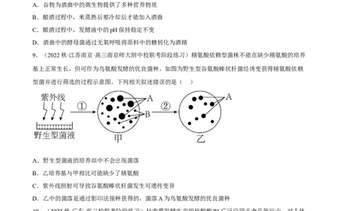 解密17发酵工程（分层训练)（原版卷）_通用版（老高考）复习资料_2023年复习资料_二轮复习_高频考点解密2023年高考生物二轮复习讲义+分层训练（全国通用）