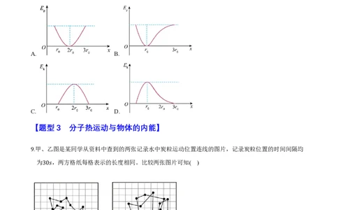 第一章分子动理论（举一反三重难点训练）（原卷版）_2026高考物理_222026版物理《高考一轮复习举一反三》全国版_2026《高中物理&bull;举一反三系列》选修三(RJ)_第一章分子动理论
