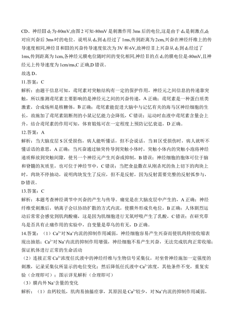 （16）神经调节&mdash;&mdash;2025届高考生物二轮复习易错重难提升学案（含解析）_2025年新高考资料_二轮复习_2025届高考生物二轮复习易错重难提升（含解析）