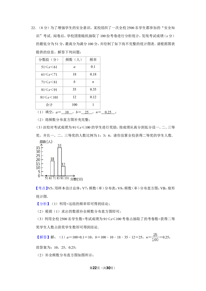 2019年广西贵港市中考数学试卷_人教版数学九年级上册_版本一_人教版数学九年级上册（RJ）--7期中、期末、月考、中考真题_人教版数学九年级上册（RJ）--7期中、期末、月考、中考真题