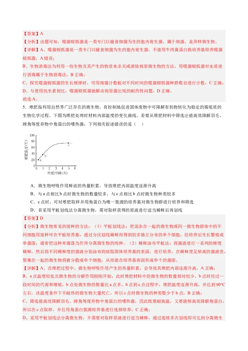 考点通关卷34发酵工程（解析版）_2025年新高考资料_一轮复习_2025年高考生物一轮复习考点通关卷（新高考通用）