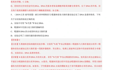 解密08遗传的分子学基础（分层训练)（解析版）_新高考复习资料_2023年新高考复习资料_二轮复习_高频考点解密2023年高考生物二轮复习讲义+分层训练（全国通用）288808838