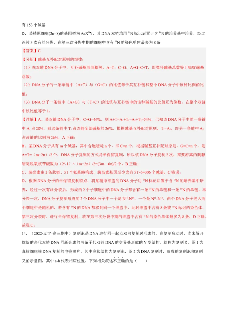 解密08遗传的分子学基础（分层训练)（解析版）_新高考复习资料_2023年新高考复习资料_二轮复习_高频考点解密2023年高考生物二轮复习讲义+分层训练（全国通用）288808838