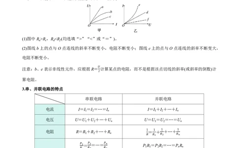 第48讲电路的基本概念和规律(原卷版)_2026高考物理_222026版物理《高考一轮复习举一反三》全国版_第48讲电路的基本概念和规律