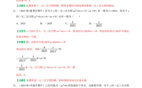 21.1一元二次方程（解析版）（人教版）_人教版数学九年级上册_版本二_九年级数学上册（人教版）_专题训练+提分专项训练-V6_2026版