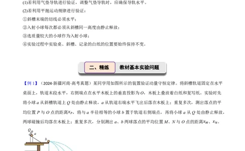 第38讲实验八：验证动量守恒定律(解析版)_2026高考物理_222026版物理《高考一轮复习举一反三》全国版_第38讲实验八：验证动量守恒定律