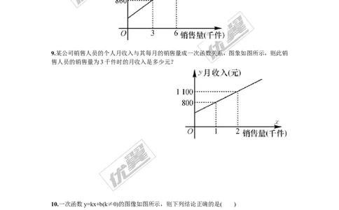 4.4用待定系数法确定一次函数表达式1_湘教版初中数学课件_数学湘教版8下教案PPT课件配套资料_数学湘教版初中8年级下册习题试题_同步练习