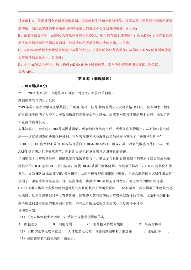 解密08遗传的分子学基础（分层训练)（解析版）_通用版（老高考）复习资料_2023年复习资料_二轮复习_高频考点解密2023年高考生物二轮复习讲义+分层训练（全国通用）
