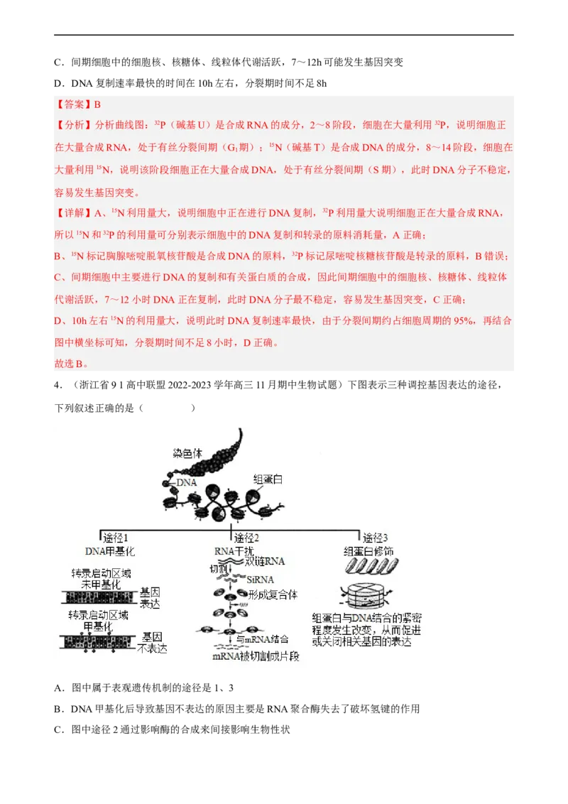 解密08遗传的分子学基础（分层训练)（解析版）_通用版（老高考）复习资料_2023年复习资料_二轮复习_高频考点解密2023年高考生物二轮复习讲义+分层训练（全国通用）