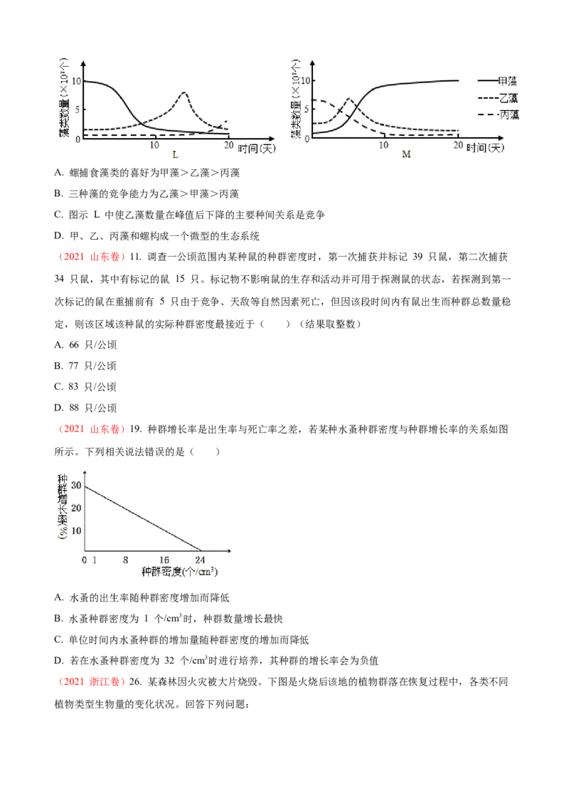 解密15种群与群落（讲义)（学生版）_新高考复习资料_2023年新高考复习资料_二轮复习_高频考点解密2023年高考生物二轮复习讲义+分层训练（全国通用）288808838