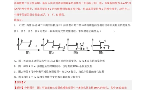 解密07遗传的细胞学基础（分层训练)（解析版）_通用版（老高考）复习资料_2023年复习资料_二轮复习_高频考点解密2023年高考生物二轮复习讲义+分层训练（全国通用）