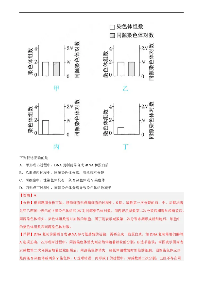 解密07遗传的细胞学基础（分层训练)（解析版）_通用版（老高考）复习资料_2023年复习资料_二轮复习_高频考点解密2023年高考生物二轮复习讲义+分层训练（全国通用）