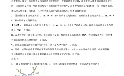 黑龙江省龙东地区2024-2025学年高一上学期期末考试生物试卷Word版含解析_2025年02月试卷_0219黑龙江省龙东地区2024-2025学年高一上学期1月期末考试