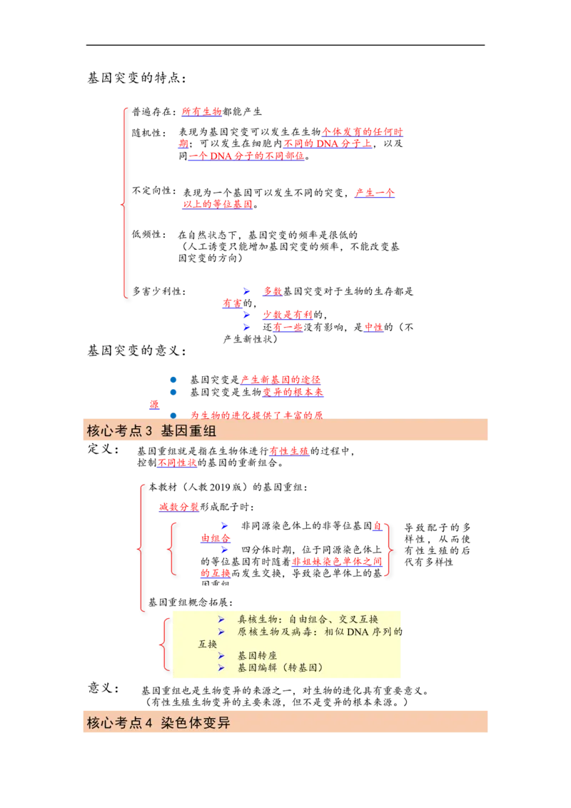 解密09生物的变异（讲义)（教师版）_通用版（老高考）复习资料_2023年复习资料_二轮复习_高频考点解密2023年高考生物二轮复习讲义+分层训练（全国通用）