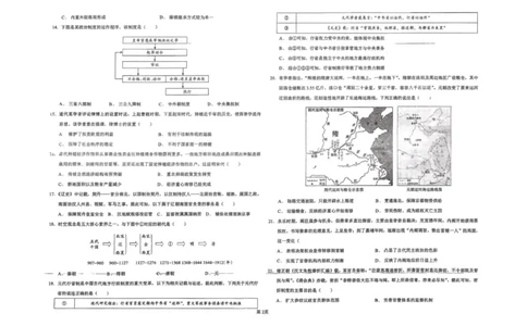 高一历史试卷_2025年12月高一试卷_251216新疆维吾尔自治区喀什地区英吉沙县县多校2025-2026学年高一上学期12月期中