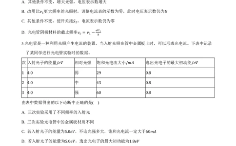 第四章原子结构和波粒二象性（举一反三重难点训练）（原卷版）_2026高考物理_222026版物理《高考一轮复习举一反三》全国版_2026《高中物理&bull;举一反三系列》选修三(RJ)_本章复习