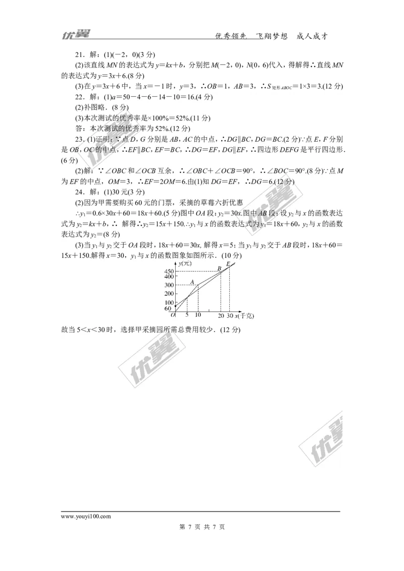 期末检测卷_湘教版初中数学课件_数学湘教版8下教案PPT课件配套资料_数学湘教版初中8年级下册习题试题_《学练优》检测卷