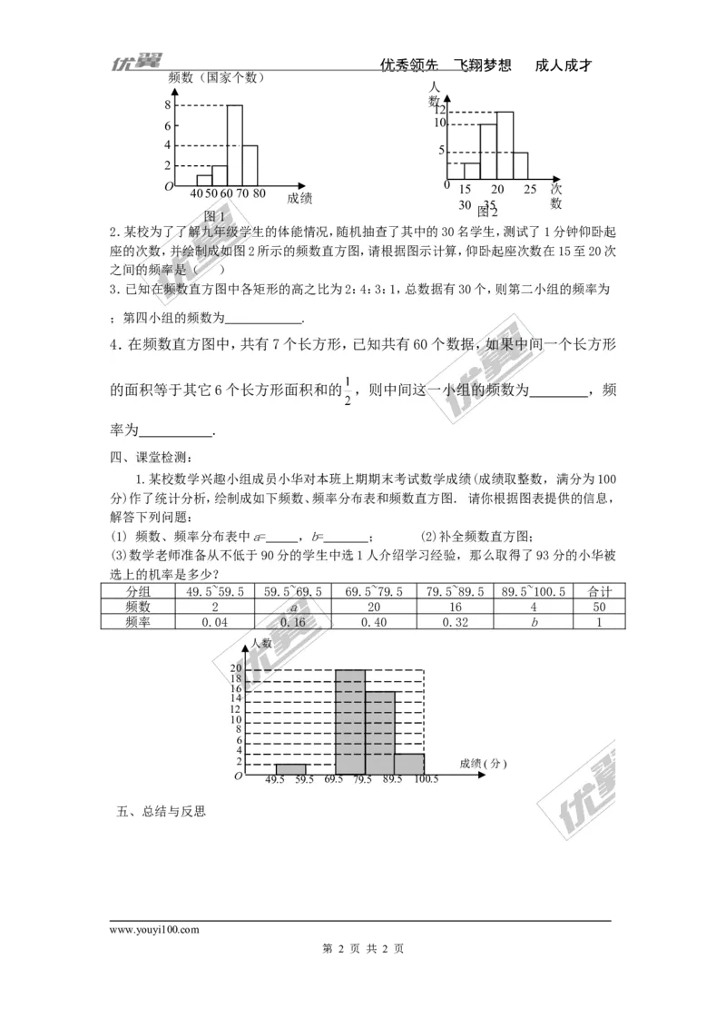 5.2频数直方图_湘教版初中数学课件_数学湘教版8下教案PPT课件配套资料_数学湘教版初中8年级下册word学案