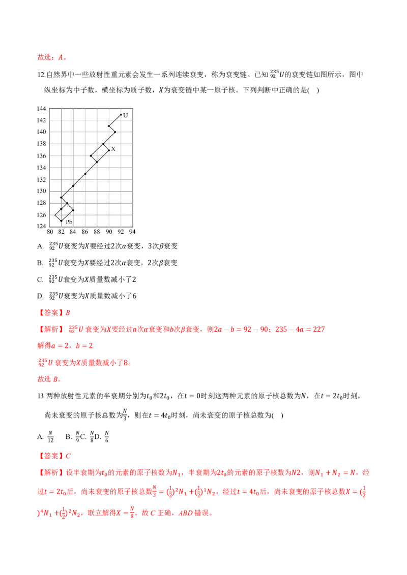 第五章原子核（举一反三重难点训练）（解析版）_2026高考物理_222026版物理《高考一轮复习举一反三》全国版_2026《高中物理&bull;举一反三系列》选修三(RJ)_第五章原子核_本章复习