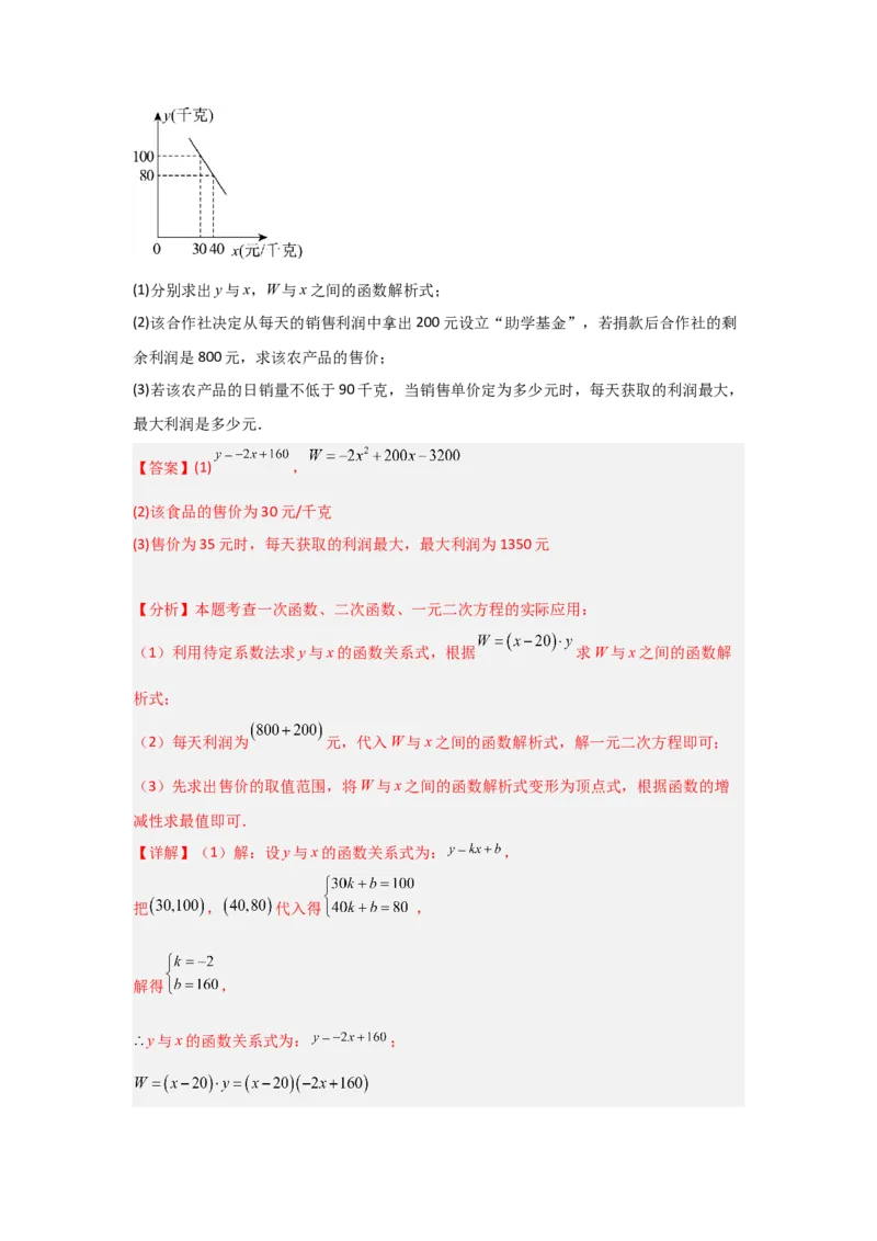 22.3二次函数的实际应用（知识解读+达标检测）（教师版）_人教版数学九年级上册_版本二_九年级数学上册（人教版）_知识解读与题型专练-V14_2025版
