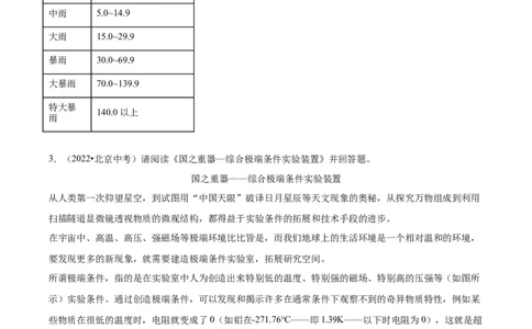 专题25科普阅读（学生版）_北京中考物理c_2026北京中考物理专用5年中考真题和1年模拟题分类汇编(2021-2025)_5年（2020-2024）中考物理真题分类汇编（北京专用）