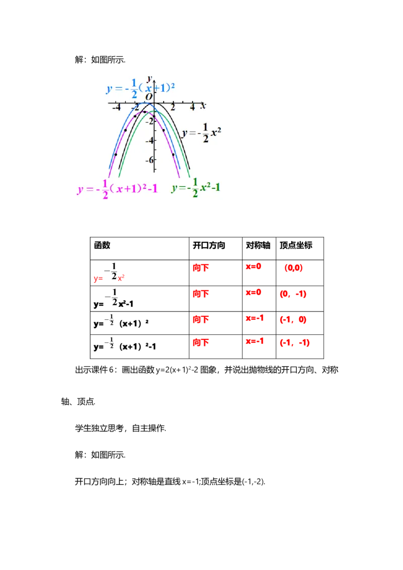 22.1.3二次函数y=a（x-h）&sup2;+k的图象和性质（第3课时）_人教版数学九年级上册_版本二_九年级数学上册（人教版）_教学设计_教案多套_9上数教案选择1_第二十二章二次函数（教案）