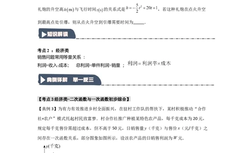 22.3二次函数的实际应用（知识解读+达标检测）（学生版）_人教版数学九年级上册_版本二_九年级数学上册（人教版）_知识解读与题型专练-V14_2025版
