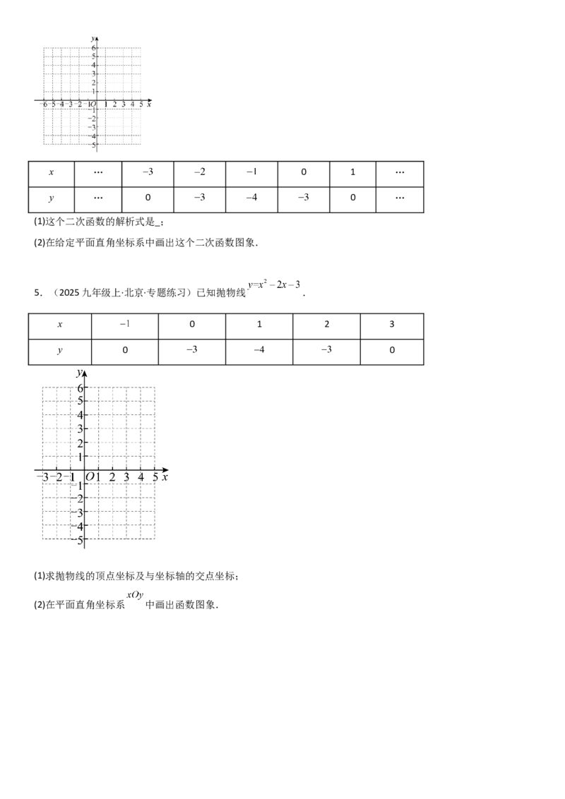 22.1.4二次函数y=ax2+bx+c（a&ne;0）的图象和性质（十大考点+十大题型）学生版_人教版数学九年级上册_版本二_九年级数学上册（人教版）_考点题型技巧高分突破-U360_2026版