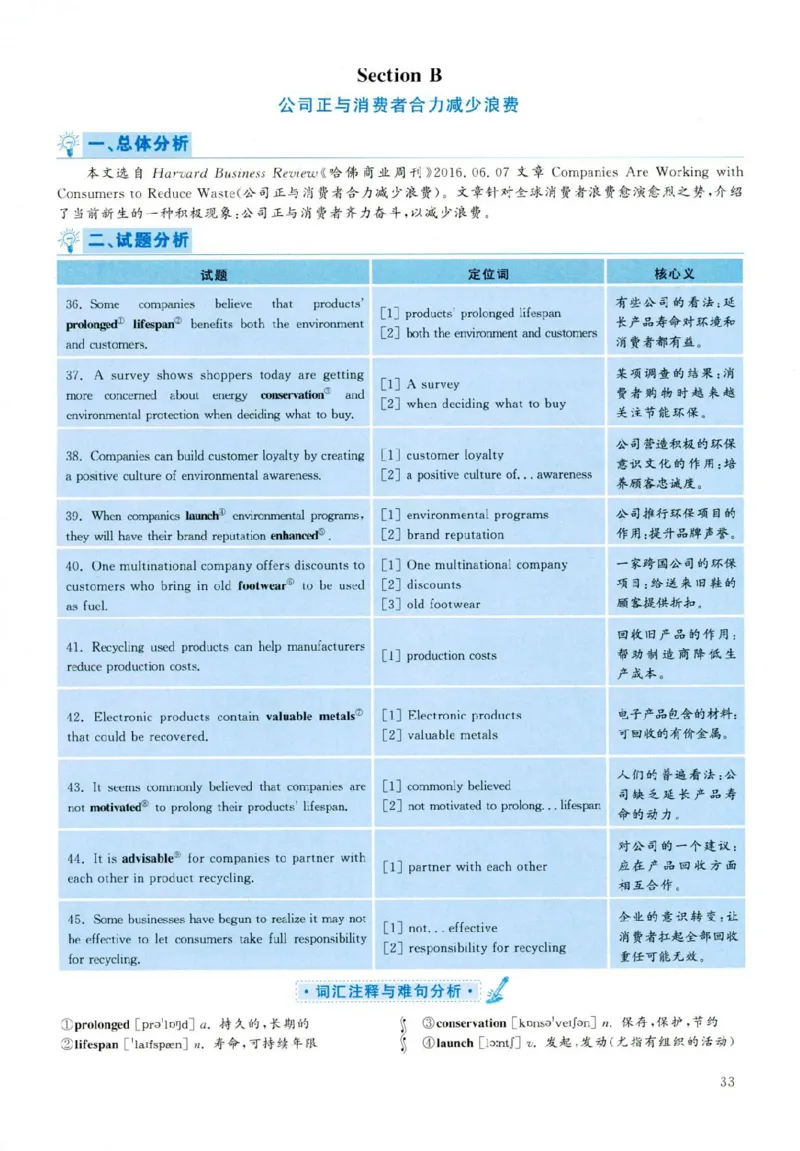 2019年06月真题解析第2套(1)_大学英语四六级（点进文件夹）_大学英语四级+六级_六级真题_六级真题（25年12月的一般在最下面）_2019年06月CET6题+解+音频_03、答案解析