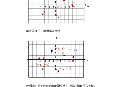 23.2.3关于原点对称的点的坐标_人教版数学九年级上册_版本二_九年级数学上册（人教版）_教学设计_教案选择1_9上数教案选择1_第二十三章旋转（教案）_23.2中心对称