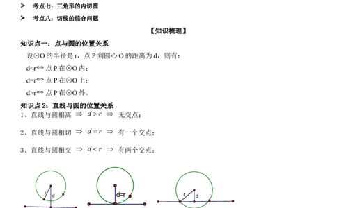 24.2点和圆、直线和圆的位置关系学生版_人教版数学九年级上册_版本二_九年级数学上册（人教版）_考点题型技巧高分突破-U360_2025版