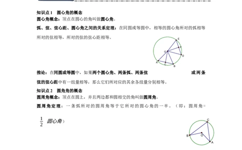 24.1.3圆周角和圆心角（知识解读+达标检测）（教师版）_人教版数学九年级上册_版本二_九年级数学上册（人教版）_知识解读与题型专练-V14_2025版