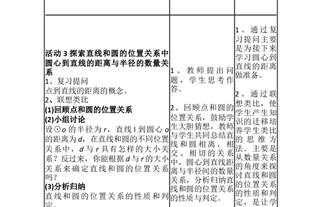 24.2点和圆、直线和圆的位置关系&mdash;&mdash;直线和圆的位置关系说课稿_人教版数学九年级上册_版本二_九年级数学上册（人教版）_教学设计_赠说课稿（不是全部）
