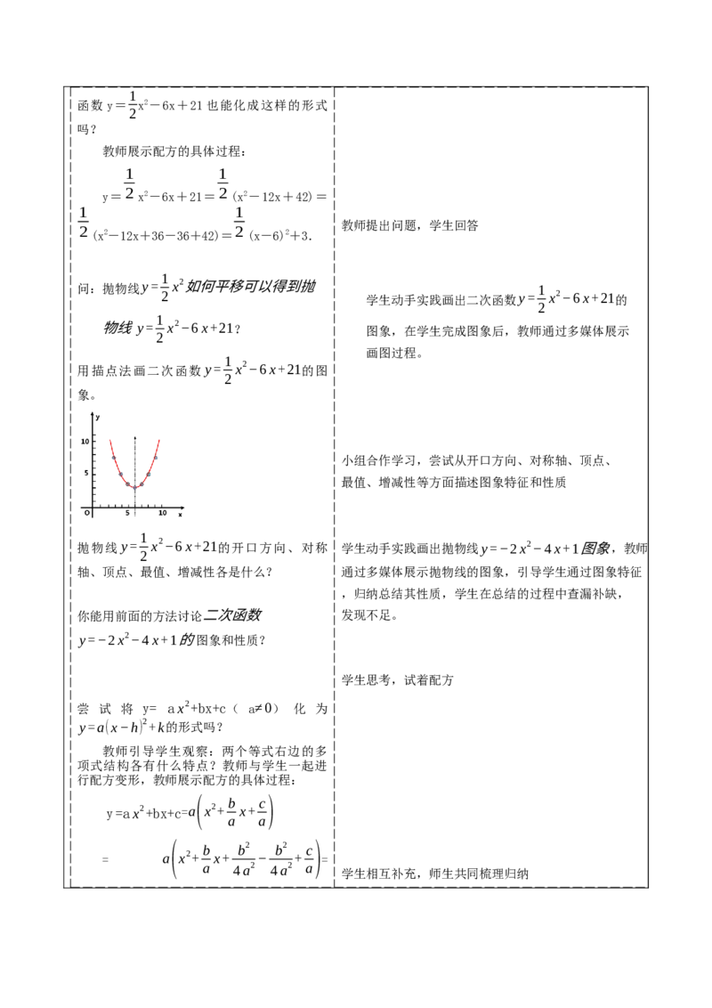 22.1.4二次函数y=ax^2+bx+c的图象与性质_人教版数学九年级上册_版本二_九年级数学上册（人教版）_大单元教学课件+教学设计-U42_第二十二章二次函数