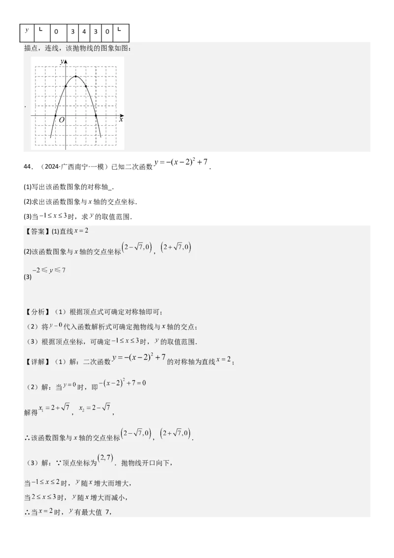 22.1二次函数的图像和性质教师版_人教版数学九年级上册_版本二_九年级数学上册（人教版）_考点题型技巧高分突破-U360_2025版