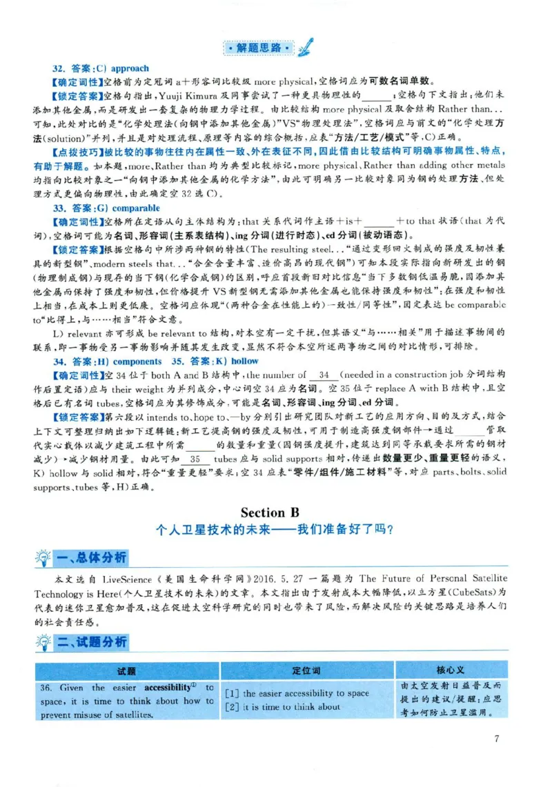 2019年06月真题解析第3套(1)_大学英语四六级（点进文件夹）_大学英语四级+六级_六级真题_六级真题（25年12月的一般在最下面）_2019年06月CET6题+解+音频_03、答案解析