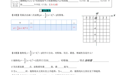 22.1.3二次函数y=a(x-h)^2+k的图象和性质（第3课时）（导学案）-（人教版）_人教版数学九年级上册_版本二_九年级数学上册（人教版）_导学案