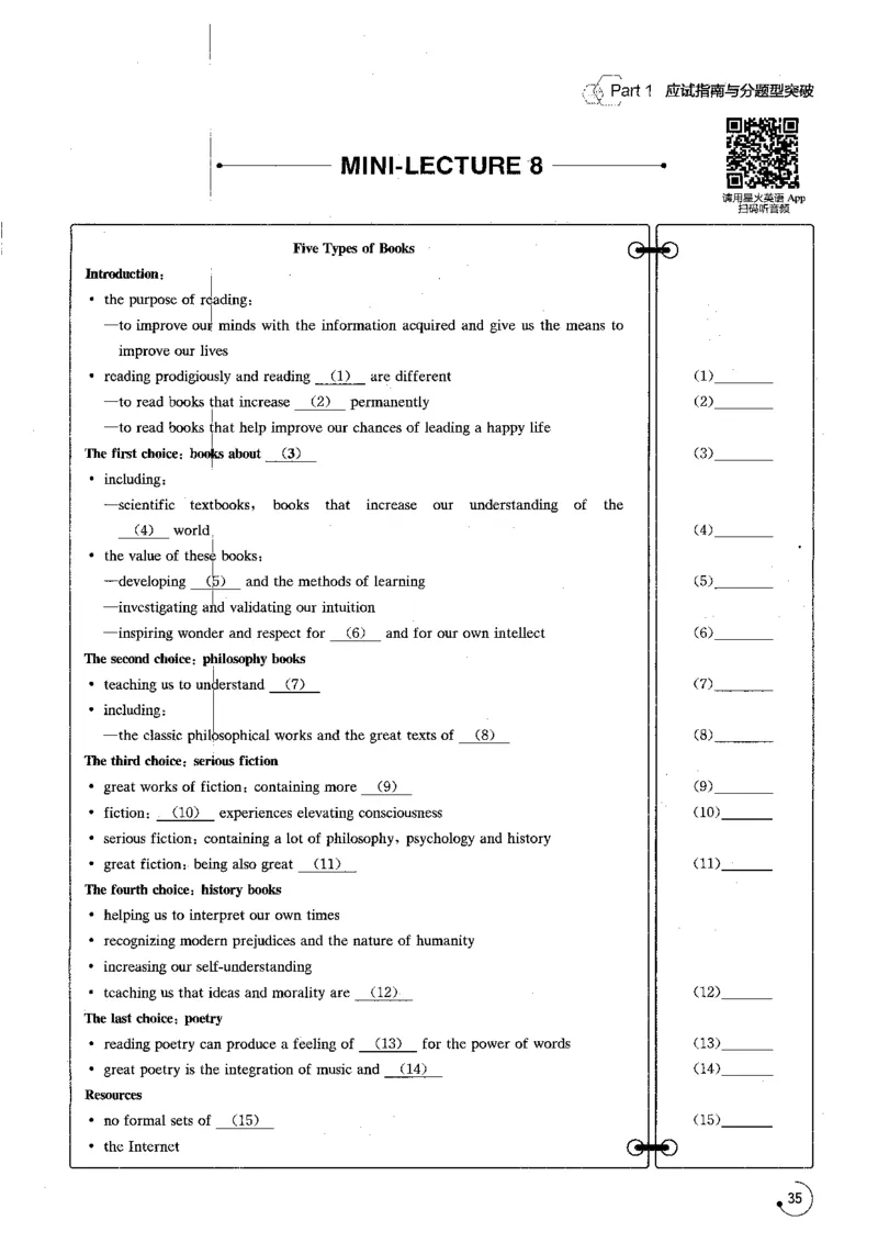 part1应试指南与分题型突破_英语专八真题c_专八版本1(优先学)_专八各类练习(赠送资料)_星火专八练习_专八听力1000题_拆分版本