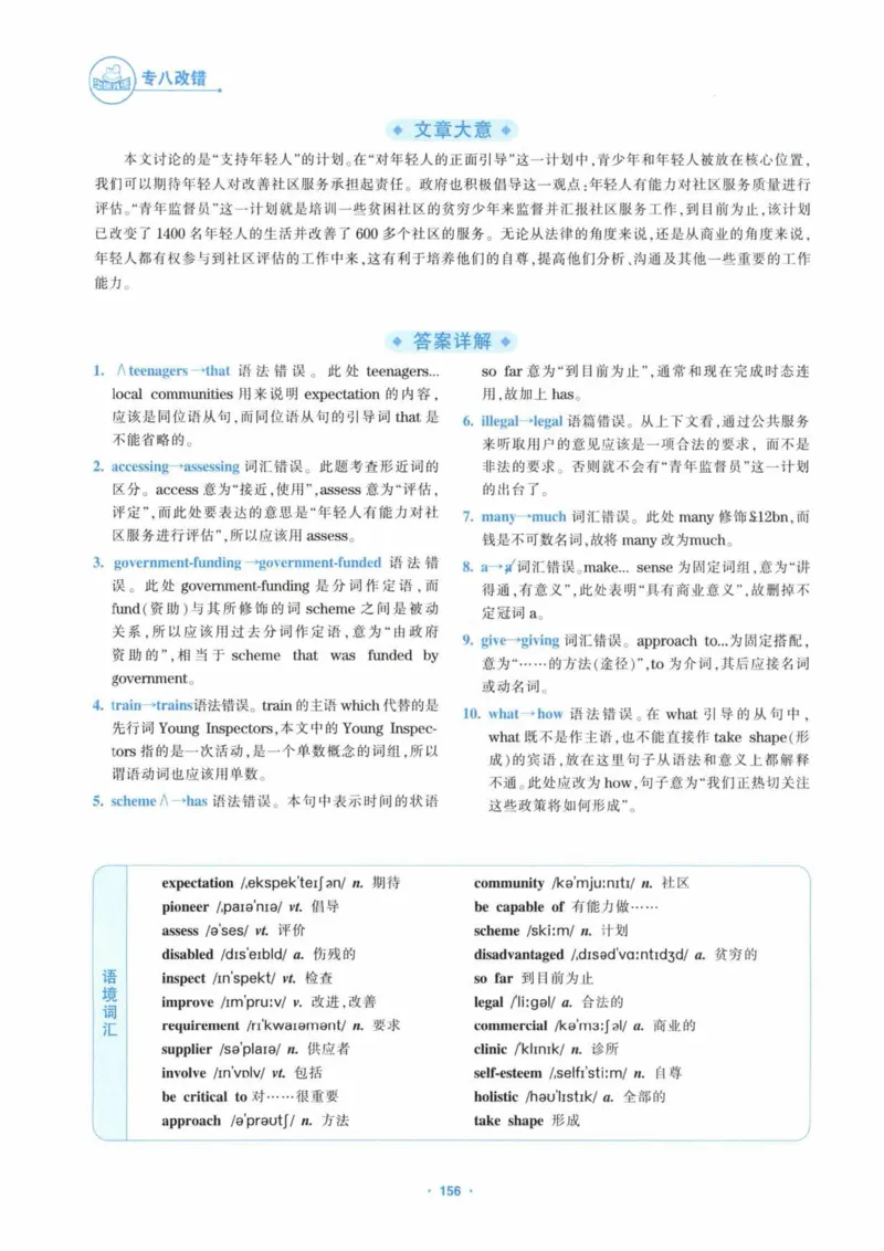 HY新版专八改错1100题_英语专八真题c_专八各板块专项资料合集_B2-专八改错1100题