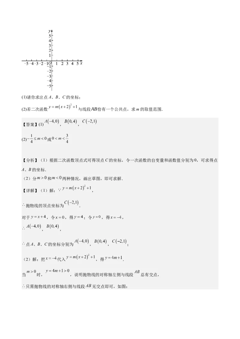 专题02二次函数的图象与性质重难点题型专训（15大题型+20道拓展培优）（教师版）_人教版数学九年级上册_版本二_九年级数学上册（人教版）_重难点专题提升-V7_2025版