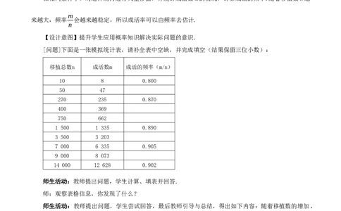 25.3用频率估计概率（第2课时）（教学设计）-（人教版）_人教版数学九年级上册_版本二_九年级数学上册（人教版）_教学设计