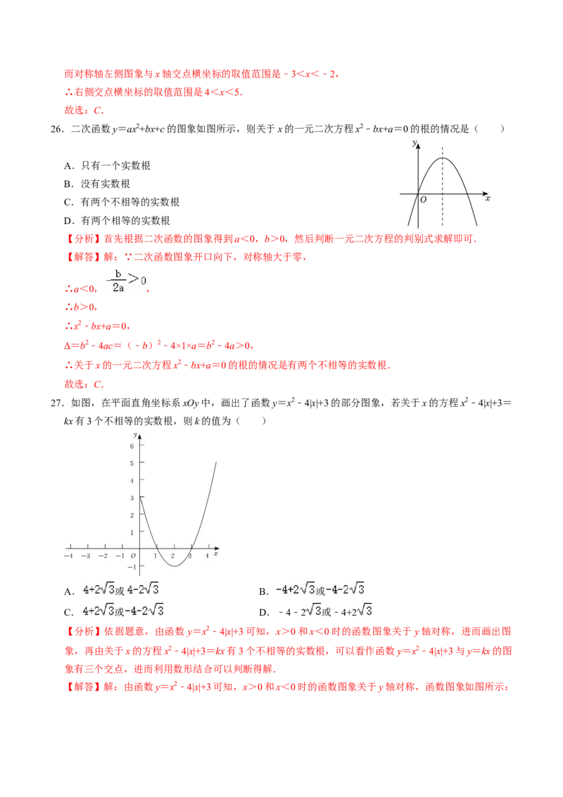专题01涉及二次函数的图象的五种类型（教师版）_人教版数学九年级上册_版本二_九年级数学上册（人教版）_同步讲义-U18_2025版