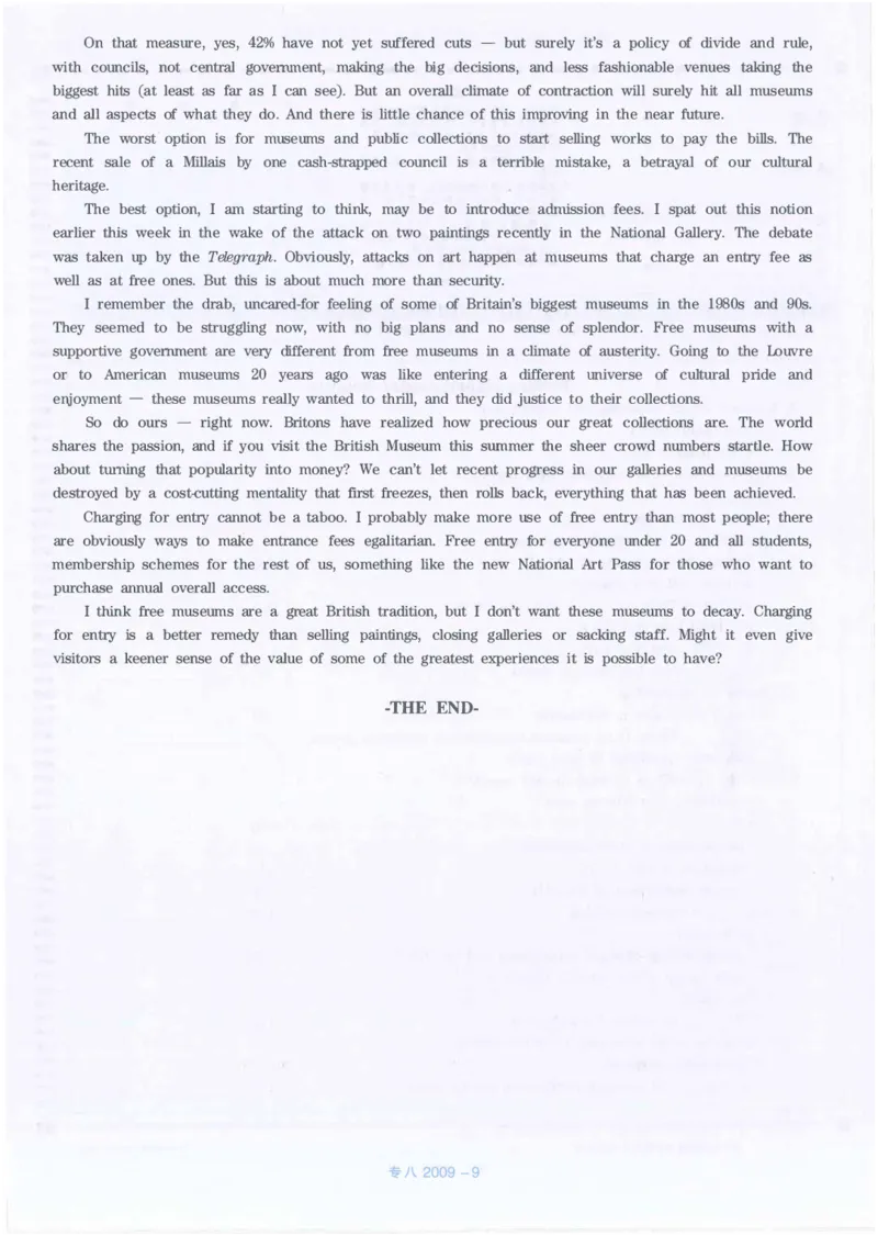 2009年英语专八真题(可复制可搜索)_英语专八真题c_专八历年真题2009-2025_新题型专八(2009~2025)_2009年专八真题+音频+解析