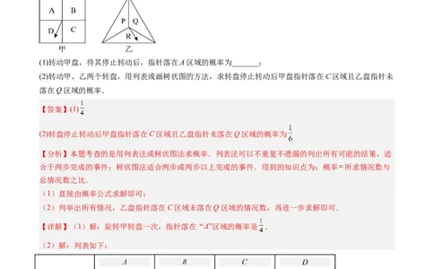 专题01概率初步（专项训练）（教师版）_人教版数学九年级上册_版本二_九年级数学上册（人教版）_单元知识复习专项-U105_2026版