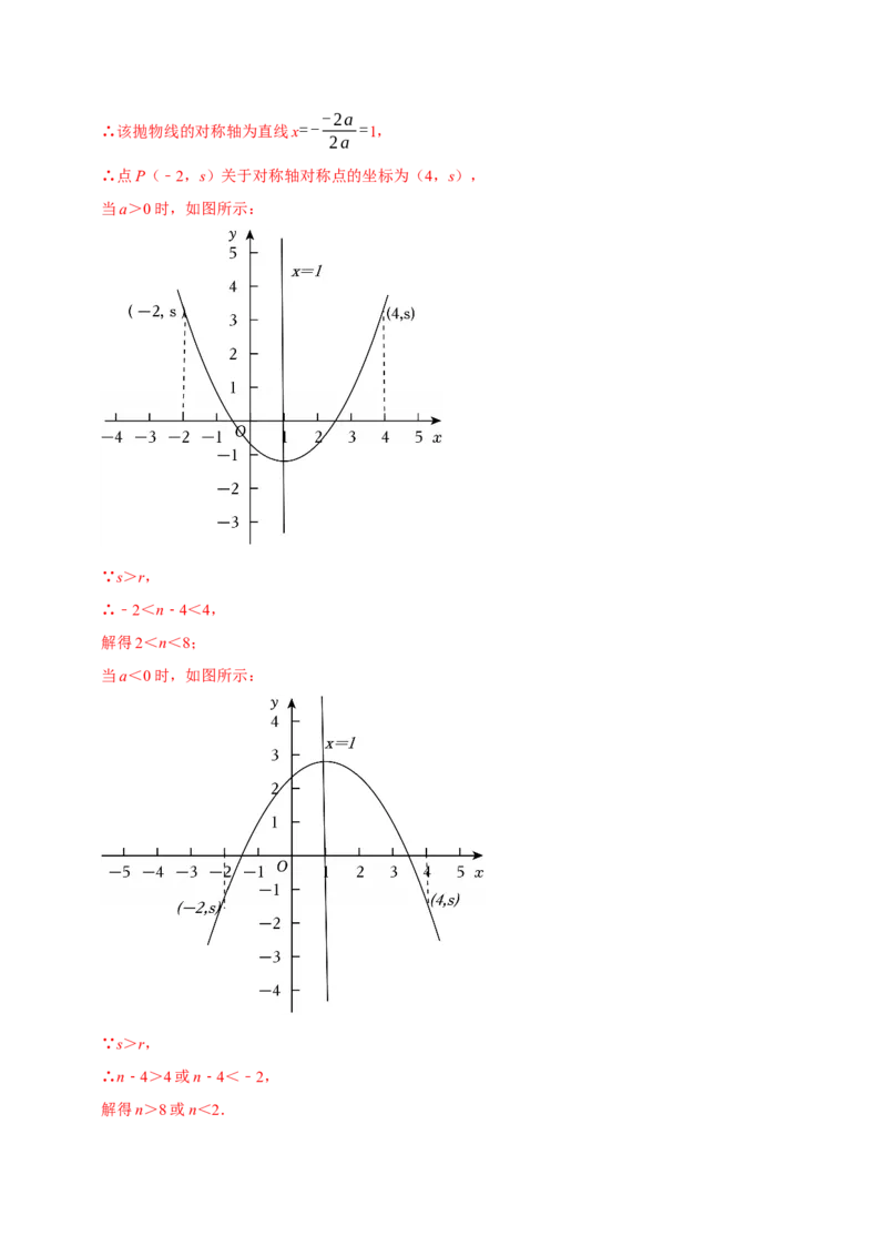 专题02二次函数（期中复习讲义）（教师版）_人教版数学九年级上册_版本二_九年级数学上册（人教版）_期末专项复习-U276_期中总复习