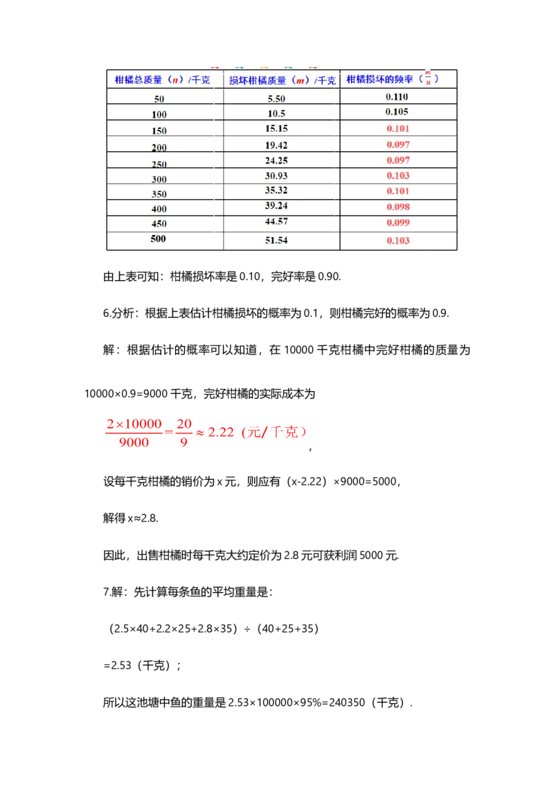 25.3用频率估计概率_人教版数学九年级上册_版本二_九年级数学上册（人教版）_教学设计_教案多套_9上数教案选择1_第二十五章概率初步（教案）_25.3用频率估计概率
