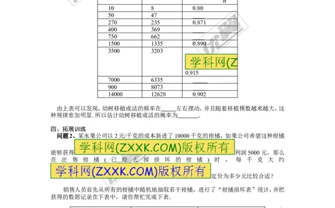 25.3用频率估计概率_人教版数学九年级上册_版本一_人教版数学九年级上册（RJ）--3学案_人教版数学九年级上册（RJ）--3学案
