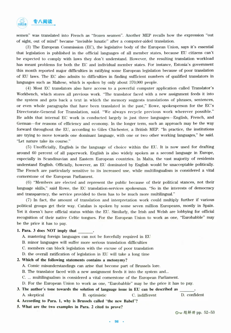 part265篇阅读分类特训_英语专八真题c_专八版本1(优先学)_专八各类练习(赠送资料)_华研专八练习_华研新版专八_华研专八阅读180篇_最新版_拆分版本