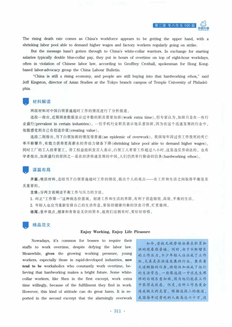 HY新版专八写作100篇_英语专八真题c_专八各板块专项资料合集_B7-专八写作100篇