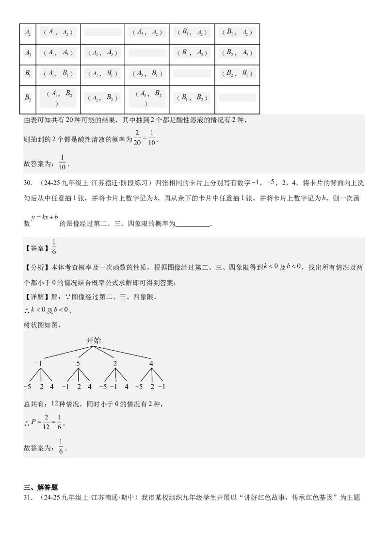 25.2用列举法求概率教师版_人教版数学九年级上册_版本二_九年级数学上册（人教版）_考点题型技巧高分突破-U360_2025版
